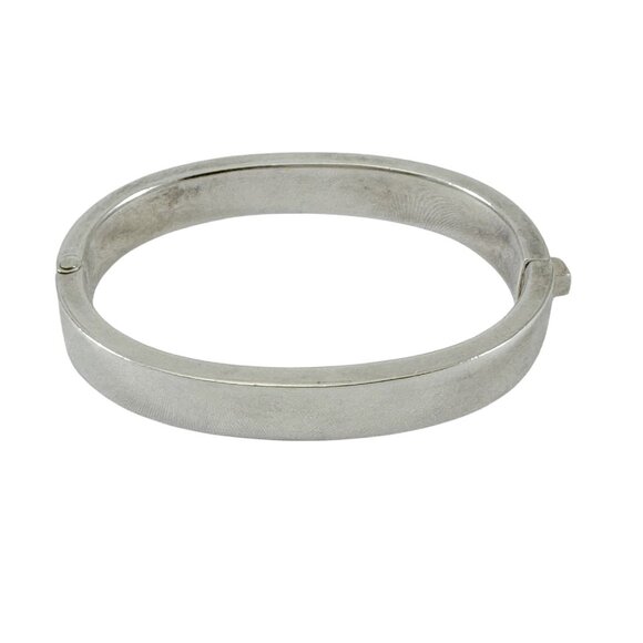 Zina of Beverly Hills Sterling Silver Bangle Bracelet Modernist Vintage 1980s - Picture 1 of 7